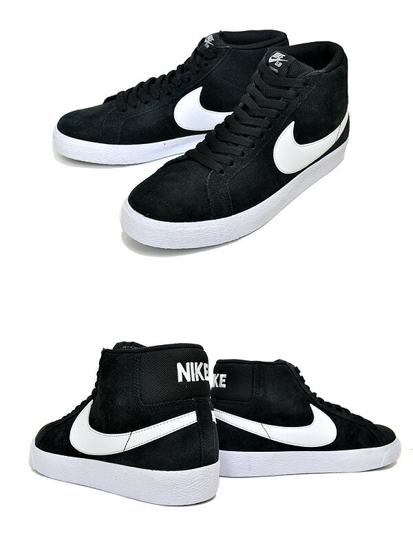 NIKE SB ZOOM BLAZER MID black/white-wht-wht 864349-002 ナイキ エスビー ズームブレザー ミッド スケートボード スニーカー ブラック ホワイト