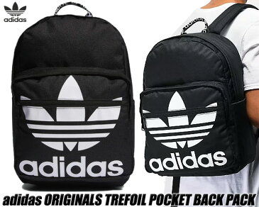 adidas ORIGINALS TREFOIL POCKET BACK PACK BLACK/WHITE cl5498 アディダス オリジナルス バックパック トレフォイル ポケット ブラック リュック