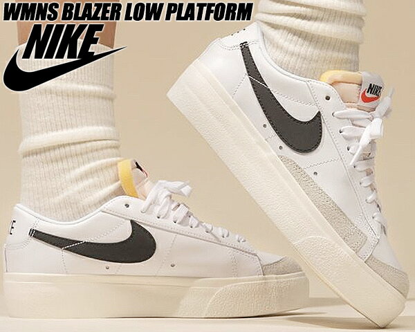 楽天LIMITED EDTNIKE WMNS BLAZER LOW PLATFORM white/black-sail-team orange dj0292-101 ナイキ ウィメンズ ブレザー ロー プラットフォーム スニーカー 厚底 ホワイト ブラック