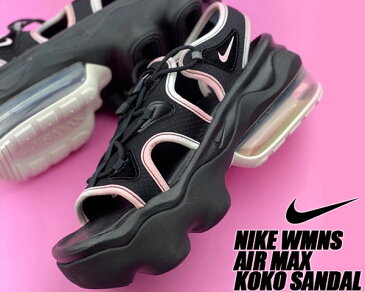 NIKE WMNS AIR MAX KOKO SANDAL black/pink glaze-sail-black dm6187-010 ナイキ ウィメンズ エアマックス ココ サンダル レディース スニーカー サンダル スポーツ 厚底 ブラック ピンク