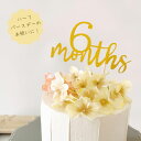 6months 紙製 ケーキトッパー ハーフバースデー 6ヵ月 半年 お祝い用 筆記体 ゴールド スクラップブッキング ケーキ デコレーション クラフト ダミー...