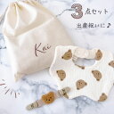 出産祝い 3点 セット(名入り巾着L + スタイ + チェストベルト) 巾着 きんちゃく 赤ちゃん 出産祝い 男の子 女の子 プレゼント ギフト 小物 雑貨 ベビーギフト LD ファブリック製品