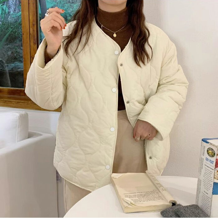 【 裏地フェイクラムウール ノーカラ ジャケット 】 アウター シンプル 大人 カジュアル ストリート 可愛い レディース 春 秋 冬 送料無料 Shes