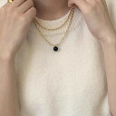 【 ブラックオニキス ネックレス ゴールドチェーン 】 天然石 ネックレス ペンダント 瑪瑙 メノウ 飾り アクセサリー セクシー 高級感 エレガント 鎖 モー...