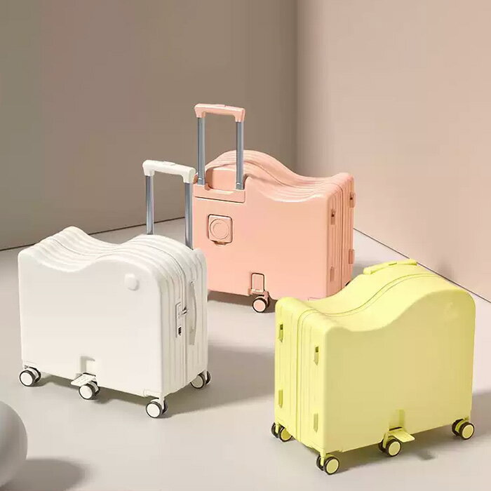 Rakuten - マカロンカラー スーツケース キャリーケース キッズ 子供が乗れる 防水 キャリーケース ポリカーボネート 軽量 旅行カバン 機内持ち込み キャリー 大容量 耐荷重 軽量 18インチ 20インチ 22インチ 24インチ おしゃれ 送料無料 Shes