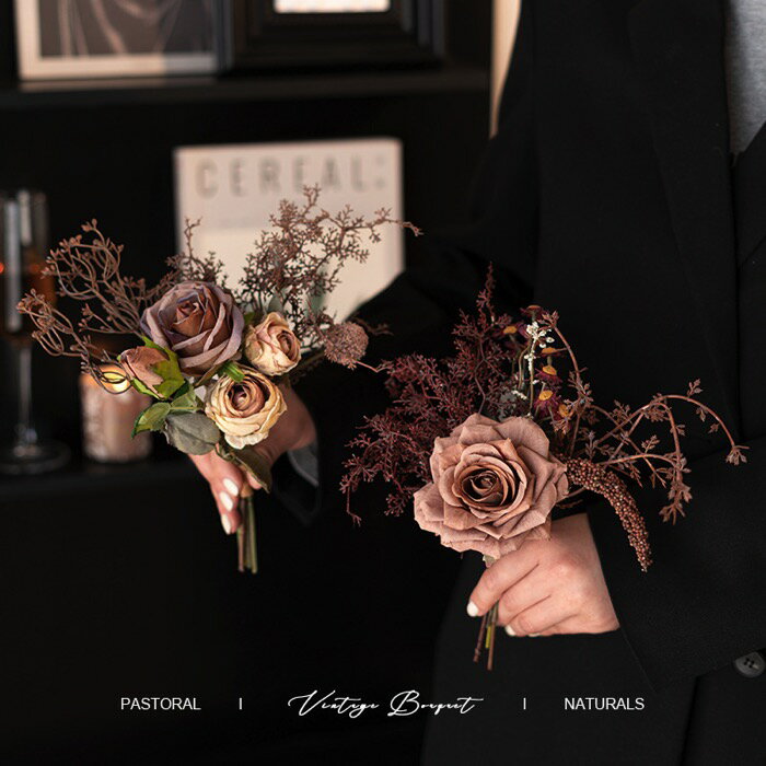 アートフラワー 造花 アーティフィシャルフラワー シルクフワラー フェイクフラワー ローズ バラ 薔薇 ドライフラワー フラワー ヴィンテージ風 アンティーク風 スワッグ インテリア 飾り ギフト 装飾 花 おしゃれ 送料無料 Shes