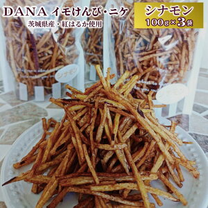 送料無料 イモけんぴ DANA・ニケ シナモン 100g3個入り 茨城県産 紅はるか使用 芋けんぴ さつまいも 紅はるか 無着色 美味しい お芋 芋菓子 和菓子 揚げ菓子 蜜芋 サクサク おやつ おもてなし お茶請け お土産 差し入れ ギフト 贈り物 母の日 父の日 敬老 安心 国産