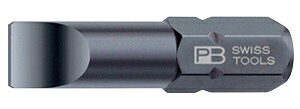 ●差込角(”HEX)：1/4(6.3mm)●全長(mm)：25●刃先厚(mm)：0.8●刃先幅(mm)：5.5●質量(g)：5●強度と精度に優れた差込角1/4”(6.35mm)のショートマイナスビットです。＊こちらの画像は統一イメージ画像になります。