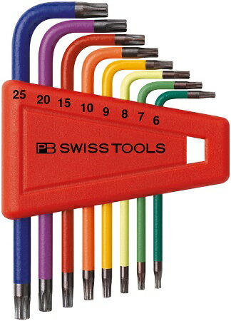 410H/6-25RB L型レインボーヘクスローブレンチセットパックナシ (PB SWISS TOOLS)(2023) 取り寄せ商品納期かかります