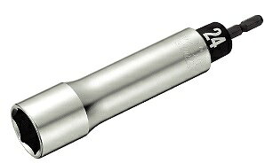 トップ工業 αアルファソケットロングタイプ EDX-24L建築用金具・型枠金物等の組立、解体作業に 各種設備機器のボルト・ナットの着脱 インパクトドライバー