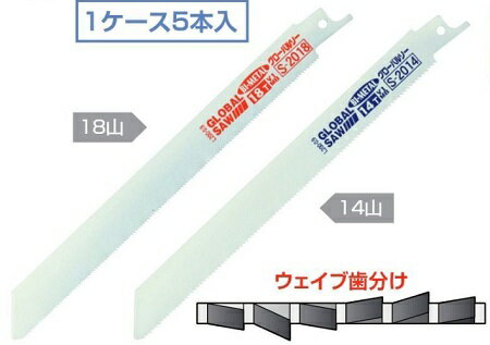モトユキのセーバーソーブレード(バリギレ)鉄・ステンレス・非鉄金属用 200mm S-2014(5本入) (モトユキ2023M)
