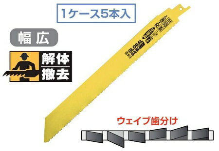 セーバーソーブレード(バリギレ)鉄・ステンレス・非鉄金属用 300mm WK-30912(5本入)バイメタル　重切削向き●4mm以下の重切断に●設備・配管・解体作業に便利●薄のこ刃用ブレードホルダ装着で　パイプソーでも使用可能用途軟鋼・鋳鉄・ステンレス・非鉄金属合成樹脂・木材・ALCなどサイズ(mm)全長300×幅25×厚み1.3×山数9/12×切断有効長さ220＊沖縄、 一部離島は別途送料がかかります。（北海道も別途送料)＊画像は統一イメージ画像です。