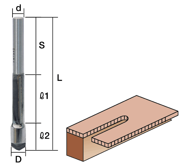 トリマー・ルータービット TR-33　呼称　10(1S)X12 超硬1段フラッシュ（片面）（ルーター用） (4990052..