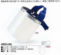 防災面・防熱面 (直接装着用) 円筒型 450-HG(ポリカハード) 透明 RIKEN(理研化学)