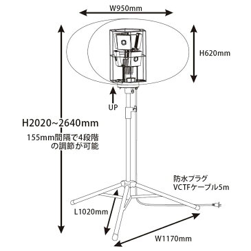 LEDバルーンライト 240W BA-01 現場照明 アウトドア 作業等 長輝LITETEC