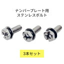 ライト精機 ナンバープレート用ステンレスボルト 1袋【3本入】M6×首...(2)