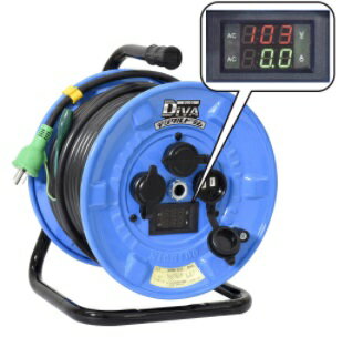 日動工業 Nichido 電圧電流メーター付 デジタルドラム Diva 電工ドラム オートリール Npdmw Eb33 電工ドラム Diy 工具 自動巻き オートリール 延長コード 作業用コードリール 21 ライト精機電圧 電流デジタルメーター付 電圧降下 使い過ぎ がひと目でわかる