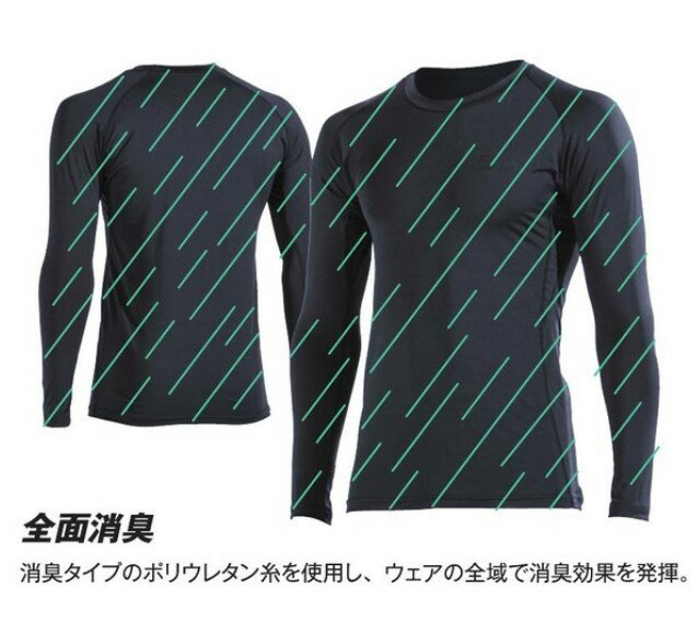 メール便全国送料無料 おたふく手袋 ボディタフネス オールシーズン対応 筋トレ インナー BTパワーストレッチデオドラントロングパンツ レディース JW-652 (JW-652-B-M) サイズ：M ブラック【代引不可】 クールビズ 冷感 消臭 ひんやり下着　筋トレ スポーツ