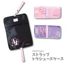 【Petit Fairy ストラップトウシューズケース 2863】バレエ バレエシューズケース ロールケース シューズケース トゥシューズケース 女の子 消臭 折りたたみ コンパクト メッシュ フック付 かわいい おしゃれ ピンク クロ リンダビスタ