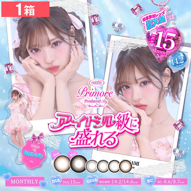 プリモア マンスリー 2枚入り カラコン カラーコンタクト 1month 1か月 送料無料 MINAMI