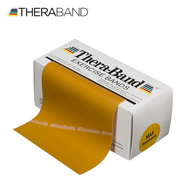 セラバンド TheraBand 合計5.5m(6ヤード) 金 ゴールド マックス トレーニングチューブ LINDSPORTS リンドスポーツ