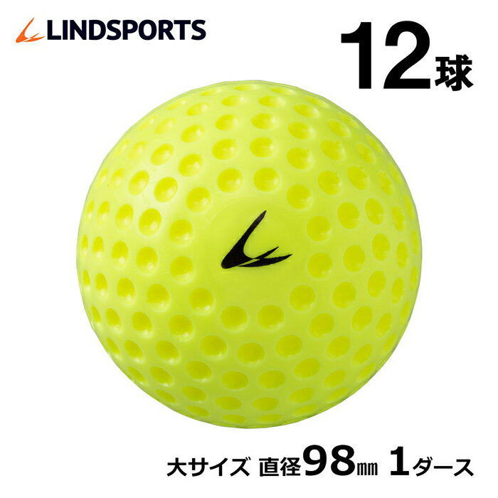 ディンプルボール(大) ソフトタイプ 1ダース(12球入) トレーニングボール 練習用 LINDSPORTS リンドスポーツ