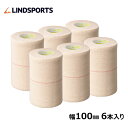 ハード伸縮テープ リンドエラストPRO 100mm x4.5m 6本 1箱 スポーツ テーピングテープ LINDSPORTS リンドスポーツ