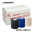 ソフト伸縮テープ ハンドティアテープ Aタイプ 黒/白/青 75mm x 6.9m 16本入 同色1箱 テーピングテープ LINDSPORTS リンドスポーツ
