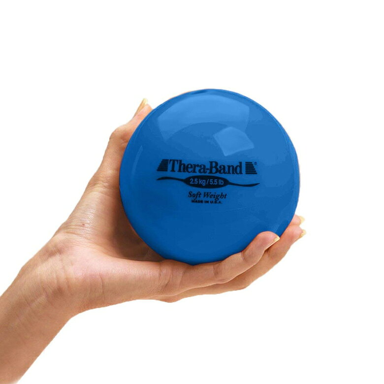 スポーツ用品のリンドスポーツのセラバンド TheraBand ソフトウェイト ボール 青 2.5kg 直径約11cm トレーニングボール LINDSPORTS リンドスポーツ｜アングル2