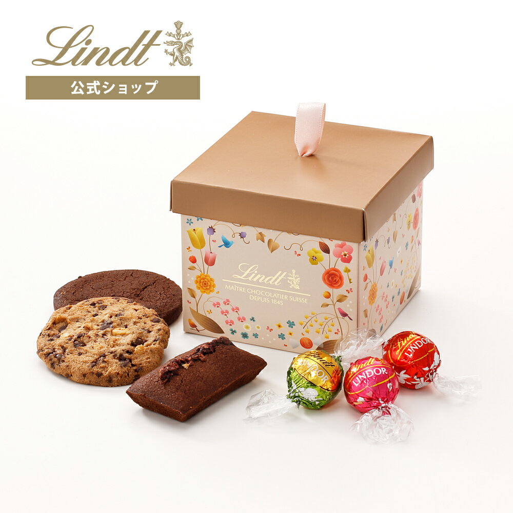 リンツ Lindt チョコレート バレンタイン リンドール&焼き菓子 カジュアルギフトボックス S｜ チョコ トリュフ ギフト プレゼント プチギフト 洋菓子 スイーツ お菓子 詰め合わせ アソート 個包装 リンツチョコ 可愛い おしゃれ お返し 誕生日 内祝い お礼 会社 職場 退職