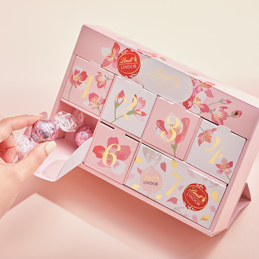 【クーポンご利用で30％OFF】リンツ Lindt チョコレート さくら咲くカウントダウンカレンダー（7Days）｜父の日 チョコ トリュフ ギフト プレゼント プチギフト おしゃれ 可愛い 洋菓子 スイーツ お菓子 個包装 小分け リンツチョコ 誕生日 手土産 内祝い お礼 お返し 職場