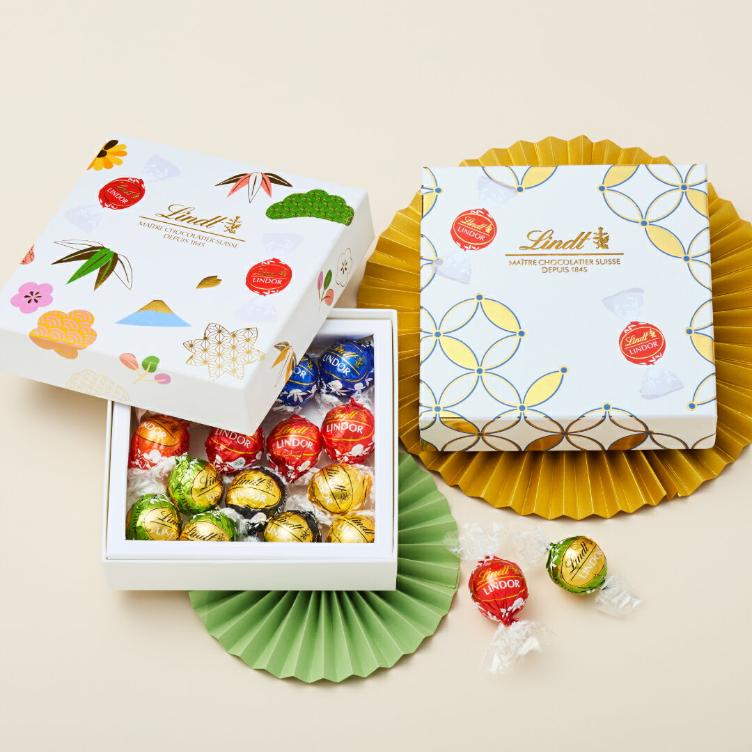 クリスマス リンツ Lindt チョコレート リンドール ジャパンコレクション ボックス 14個入｜クリスマス ギフトスイーツ お菓子 洋菓子 チョコ 詰め合わせ 個包装 プチギフト 可愛い 手土産 結婚祝い 内祝い お礼 誕生日 職場 転職