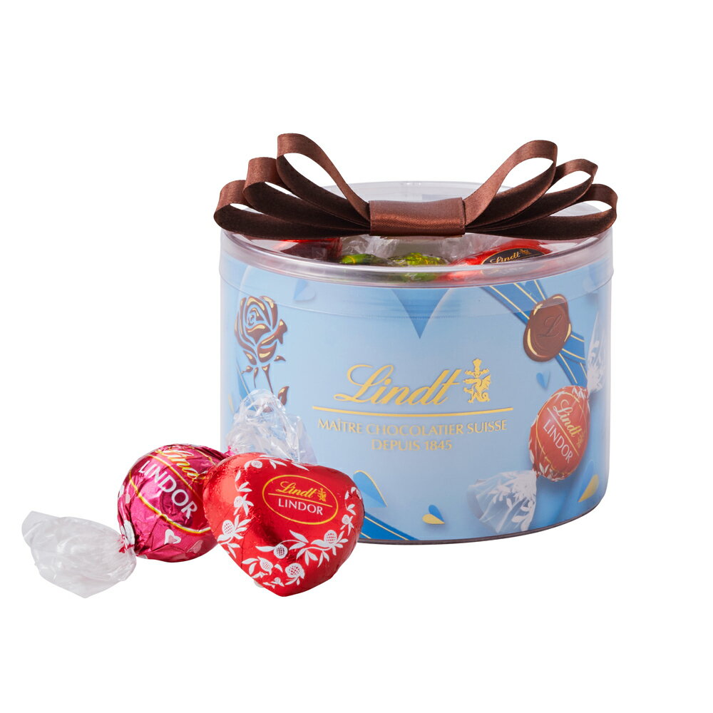 バレンタイン リンツ Lindt チョコレート リンドール リボンギフトボックス 14個入｜バレンタイン ギフト スイーツ お菓子 洋菓子 チョコ 詰め合わせ 個包装 プチギフト 可愛い 手土産 結婚祝い 内祝い お礼 誕生日 職場 転職 家族