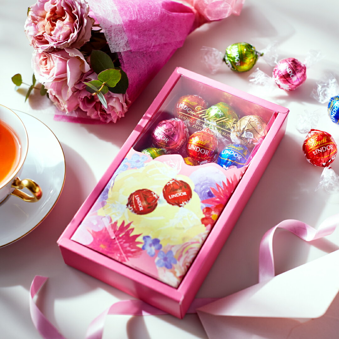 【公式】 母の日 リンツ Lindt チョコレートリンドール 母の日限定 ミニブーケボックス 14個入｜母の日 ギフト スイーツ お菓子 洋菓子 チョコ 詰め合わせ 個包装 プチギフト 可愛い 手土産 結婚祝い 内祝い お礼 誕生日 職場 転職 家族