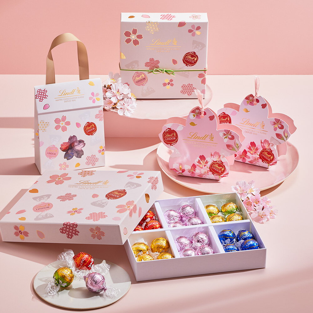 【クーポンご利用で30％OFF】父の日 リンツ Lindt チョコレート リンドール さくら ミニギフトボックス 3個入｜父の日 チョコ トリュフ ギフト プレゼント プチギフト おしゃれ 可愛い スイーツ お菓子 個包装 小分け リンツチョコ 誕生日 手土産 お礼 職場
