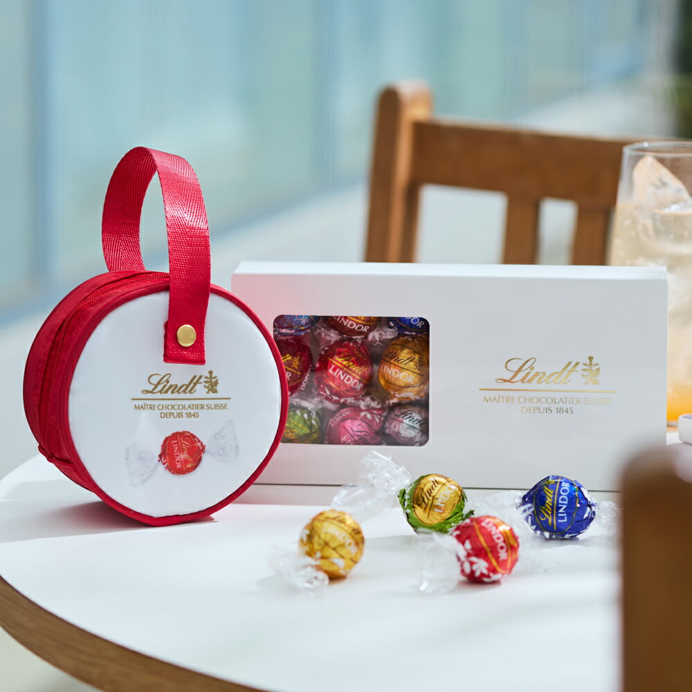 夏ギフト リンツ Lindt チョコレート リンドール テイスティングセット x 保冷チャ...