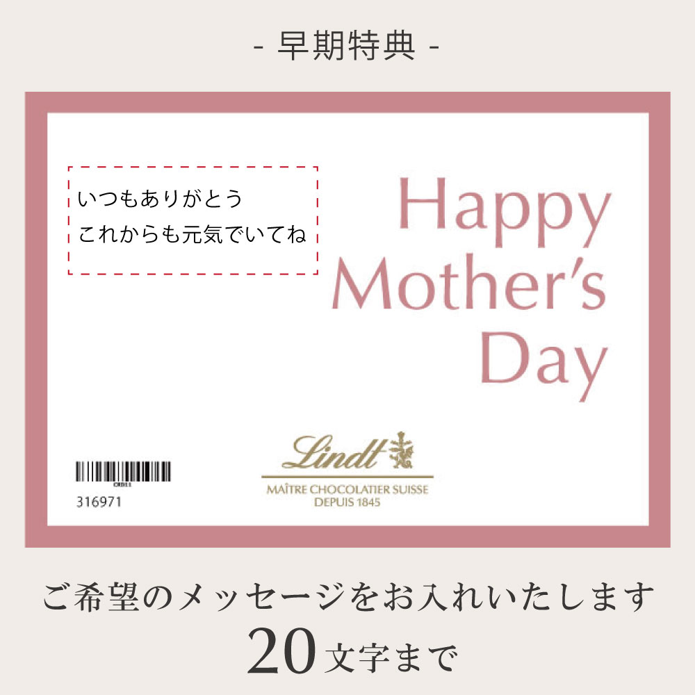 母の日 スイーツ【オンライン限定】 リンツ Lindt チョコレート ピック＆ミックス ギフトコレクション 15種18個入 ｜ メッセージ メッセージ印字 MothersDay プレゼント ギフト スイーツ お菓子 洋菓子 詰め合わせ 個包装 チョコ 内祝い リンツチョコ 手土産