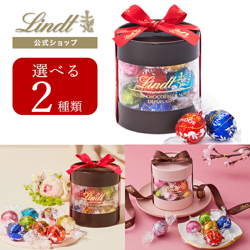 リンツ チョコレート 父の日 リンツ Lindt チョコレート リンドール ギフトボックス 10個入 ショッピングバッグ付き ｜お返し プレゼント ギフト スイーツ お菓子 チョコ 詰め合わせ 個包装 プチギフト 可愛い おしゃれ リンツチョコ 手土産 誕生日