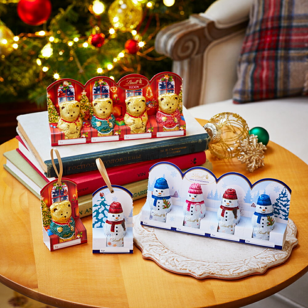 リンツ Lindt チョコレート ミニリンツテディ 10g×5個|お歳暮 クリスマス お歳暮 チョコ ギフト プレゼント プチギフト 可愛い 洋菓子 スイーツ お菓子 おしゃれ 個包装 小分け リンツチョコ 誕生日 お返し 職場 退職 転職