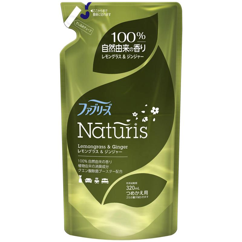 ファブリーズ ナチュリス 除菌消臭スプレー 布用 レモングラス&amp;ジンジャー 詰め替え 320mL