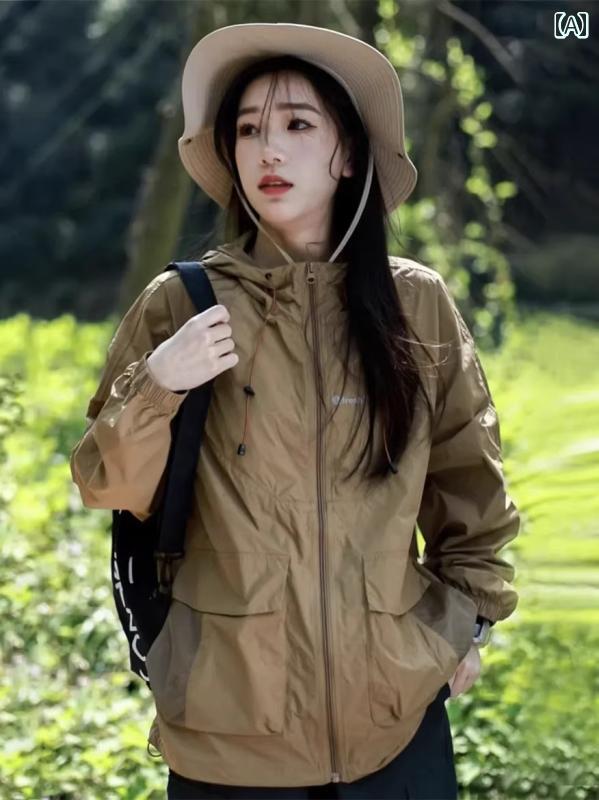 大きいサイズ 涼しい クール 快適 日焼け防止 服 女性用 2025年 夏 薄手 通気性 アウトドア スポーツ 登山 作業着 カジュアル ジャケット