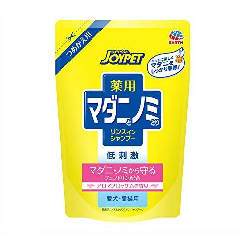 アース・ペット ジョイペット 薬用マダニとノミとりシャンプーアロマブロッサム詰替430ml有効成分フェノトリンがしっかりマダニ・ノミを取り除く。植物由来の洗浄成分。保湿成分シルクプロテイン有効成分フェノトリンがしっかりマダニ・ノミを取り除く。アロマブロッサムの香り。詰替用。原産国：日本