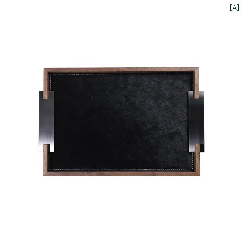 軽量 豪華 レトロ ウォールナット ホース ヘア アロマセラピー トレイ ジュエリー リビング ルーム コ..