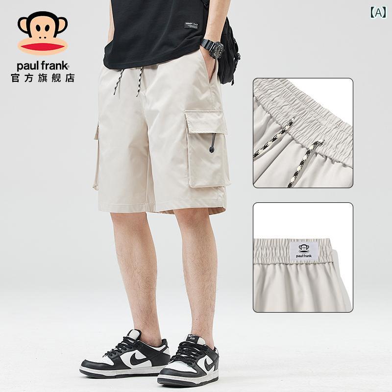 夏用 薄手 ワーク ショーツ メンズ アウトドア ゆったり カジュアル スポーティー おしゃれ コーディネート ポケット