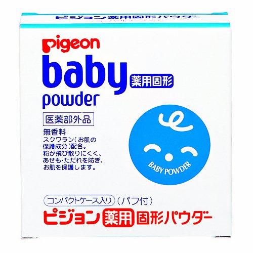 ピジョン 薬用固形パウダー パフ付 45g