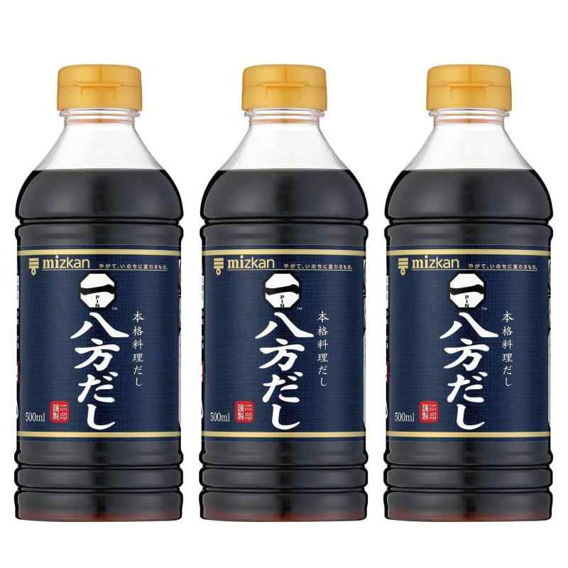 ミツカン 八方だし 500ml ×3本 めんつゆ