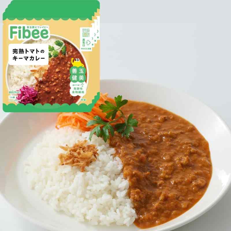 ミツカン Fibee 完熟トマトのキーマカレー 4食 [発酵性食物繊維 レンジで簡単 中辛] レトルトカレー 食物繊維 ファイビーのサムネイル