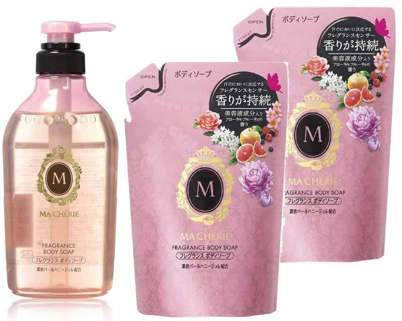 【まとめ買い】 MACHERIE(マシェリ) フレグランス ボディソープ 本体450ml+替350ml×2個 セット