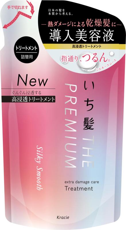 いち髪 THE PREMIUM  エクストラダメージケア 導入美容液 in トリートメント 詰め替え用 340g | ヘアケア コンディショナー メンズ レディース