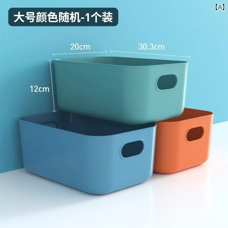 デスク トップ 雑貨 収納 ボックス 化粧 品 スナック プラスチック ホーム リビング ルーム カラフル 日用品 小物入れ 寝室